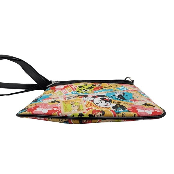 Disney Parks Retro Characters Bag Multicolor Pebbled Adj Dumbo Bambi Crossbody - Picture 6 of 10